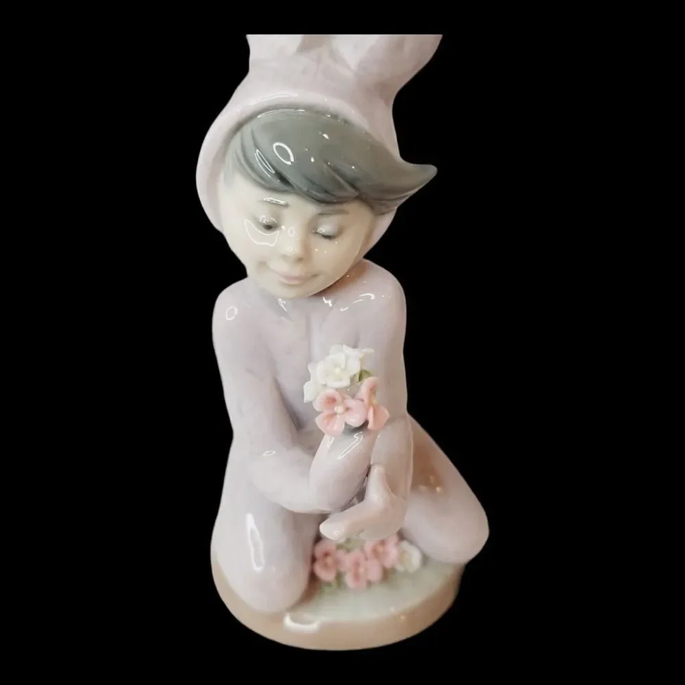 Vintage Lladro In‎ The Meadow Girl in Bunny Rabbit Costume RETIRED Easter READ